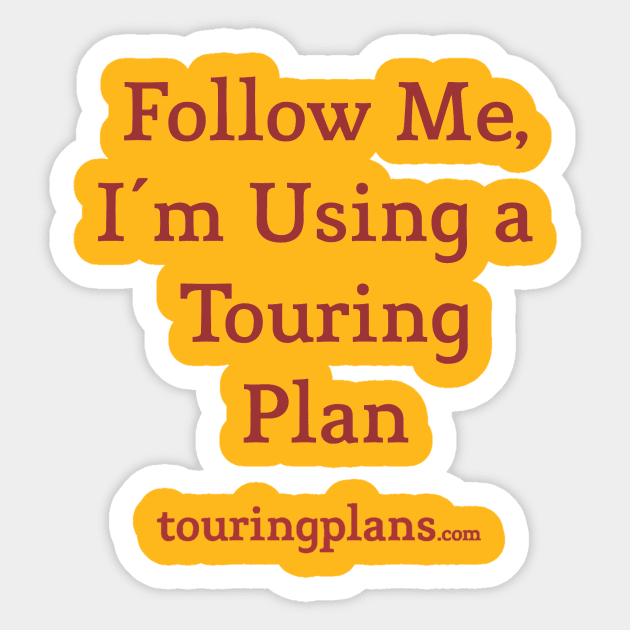 Follow Me...TouringPlans Sticker by TouringPlans